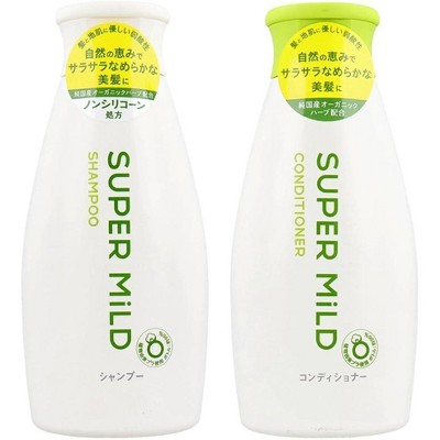 Super Mild By Shiseido Shampoo Green S (8 oz) & Conditioner (7.4
