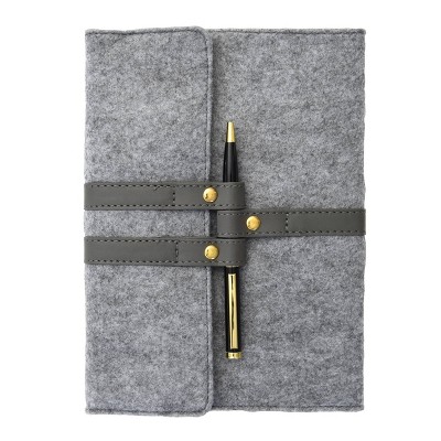 Fabric Snap Closure Lined Journal Gray - Gartner Studios: Lay-Flat