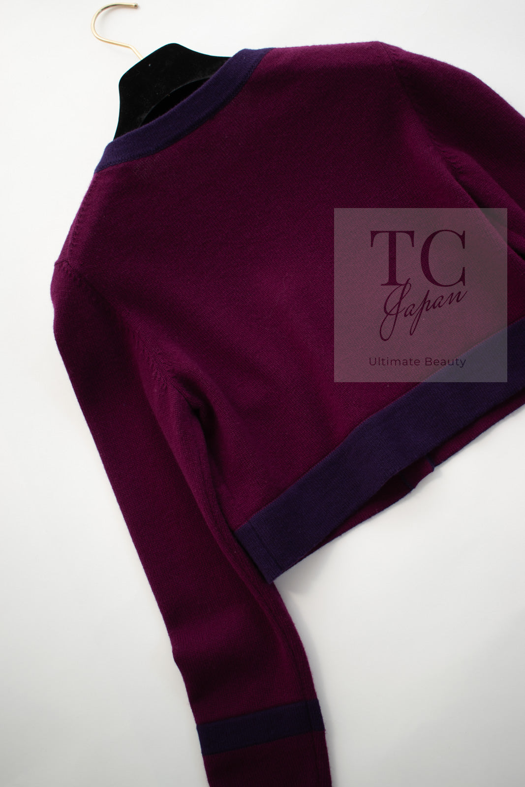 シャネル カーディガン CHANEL プラム パープル ココ ボタン