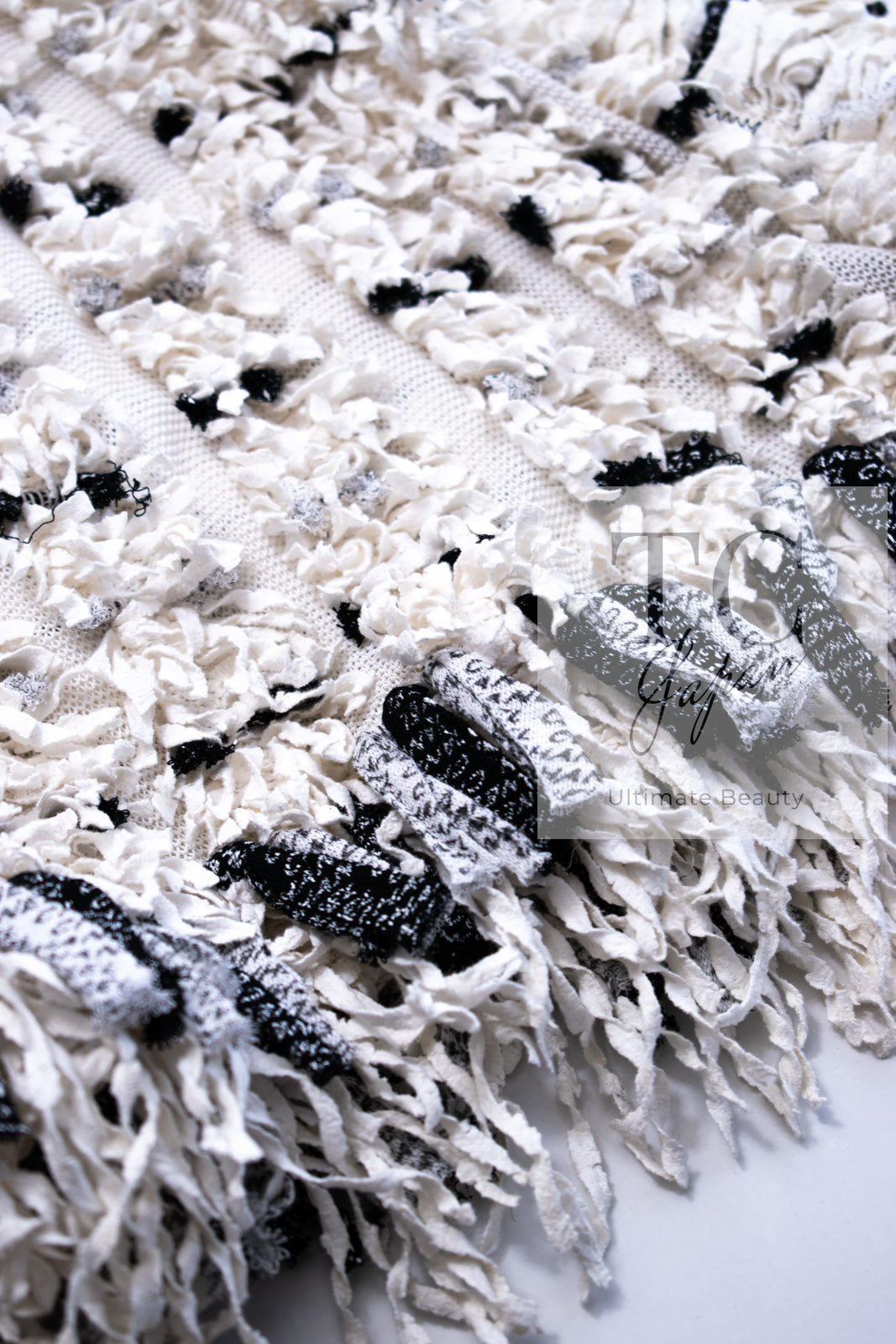 シャネル ワンピース トップス CHANEL アイボリー ブラック ロゴ