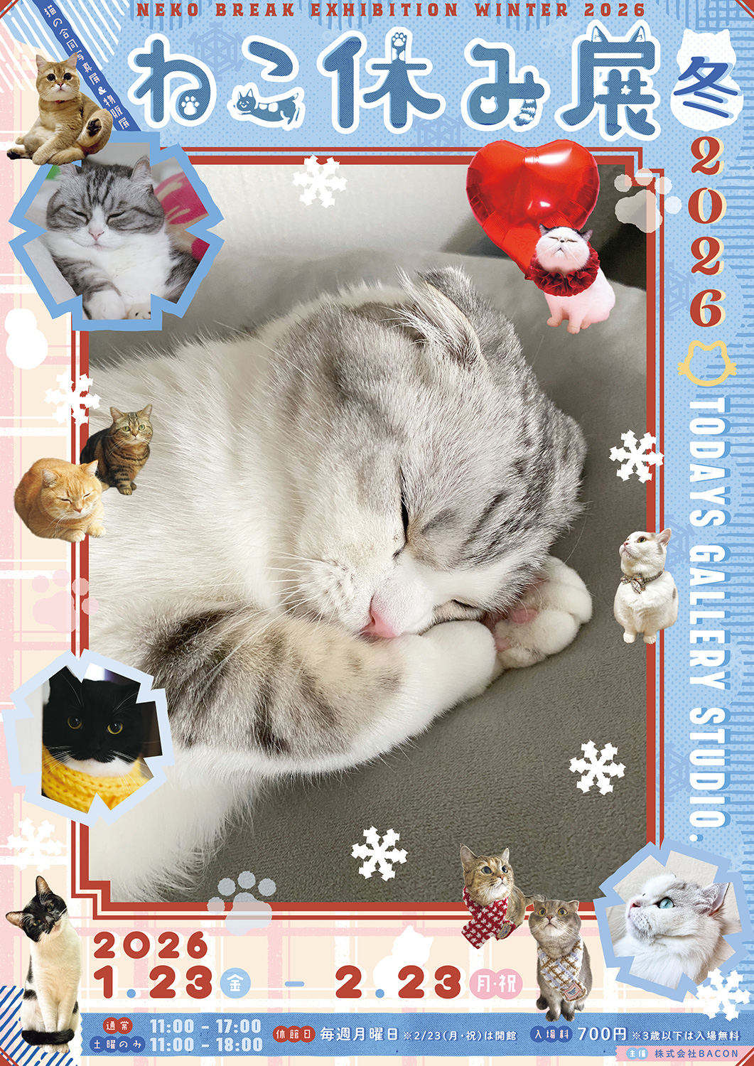 猫の合同写真展＆物販展「ねこ休み展 冬 2026」