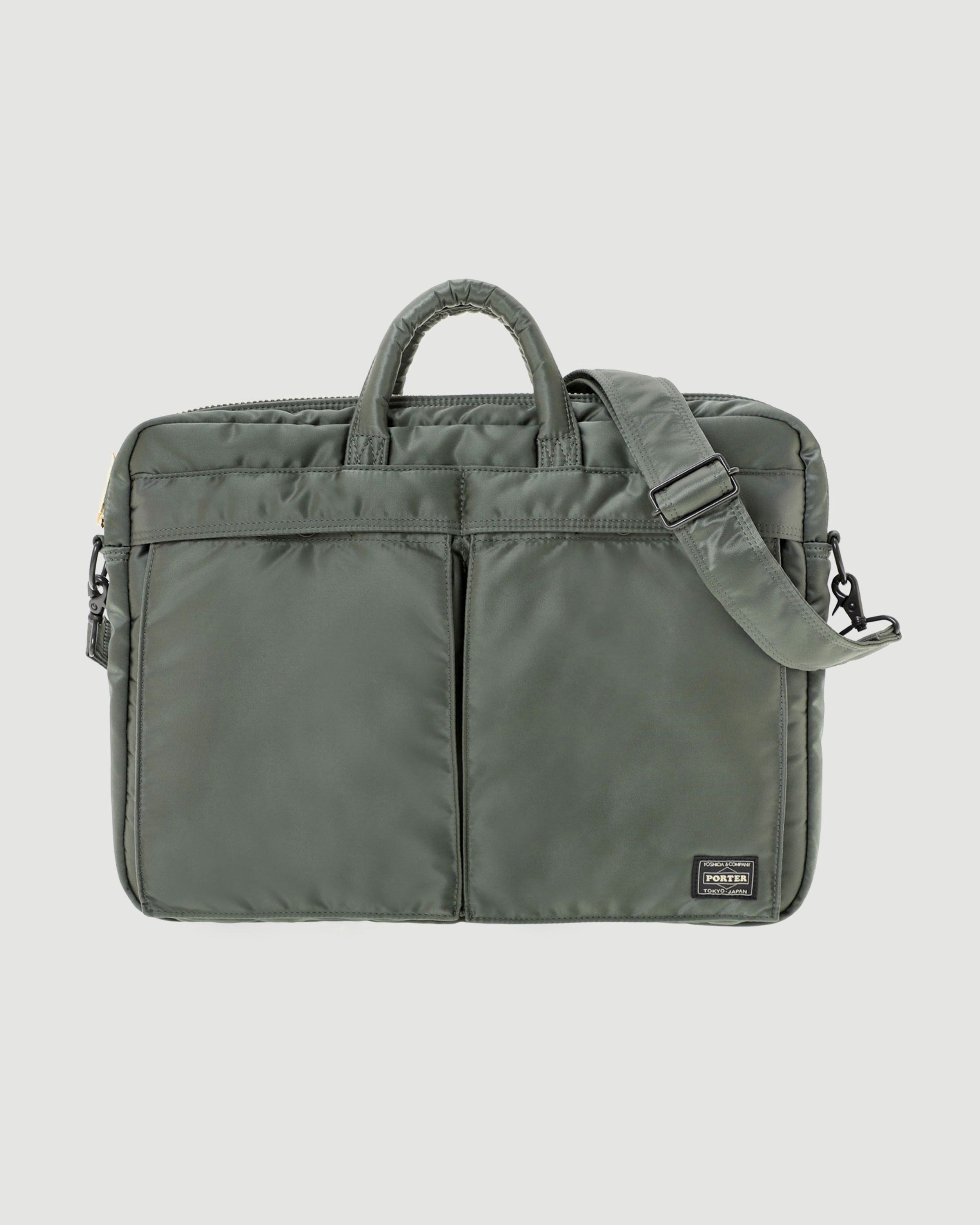 Porter Yoshida – Tanker 2Way Briefcase Sage Green – Tenue de Nîmes