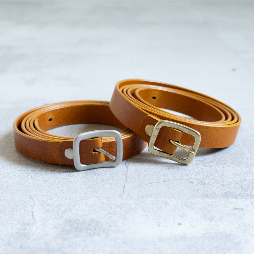 NARROW LEATHER BELT - CAMEL - – TENG STORE OSAKA