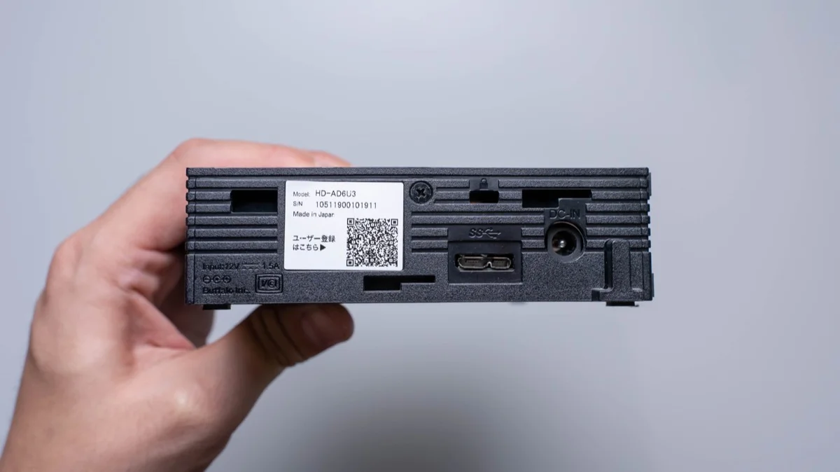 バッファロー外付けHDD（HD-AD6U3）レビュー！価格の安さが魅力です