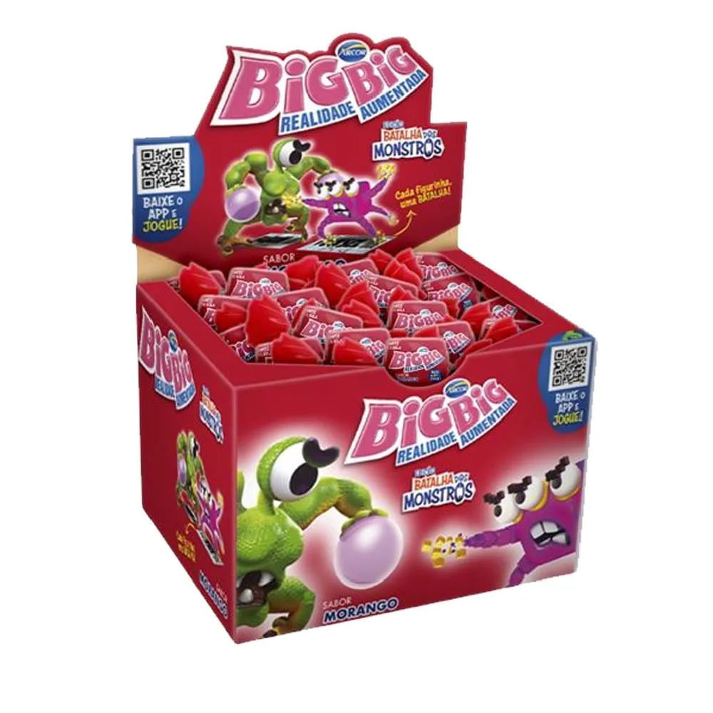 Chiclete Big Bi Sabor Morango Display 315g Arcor | Colibri