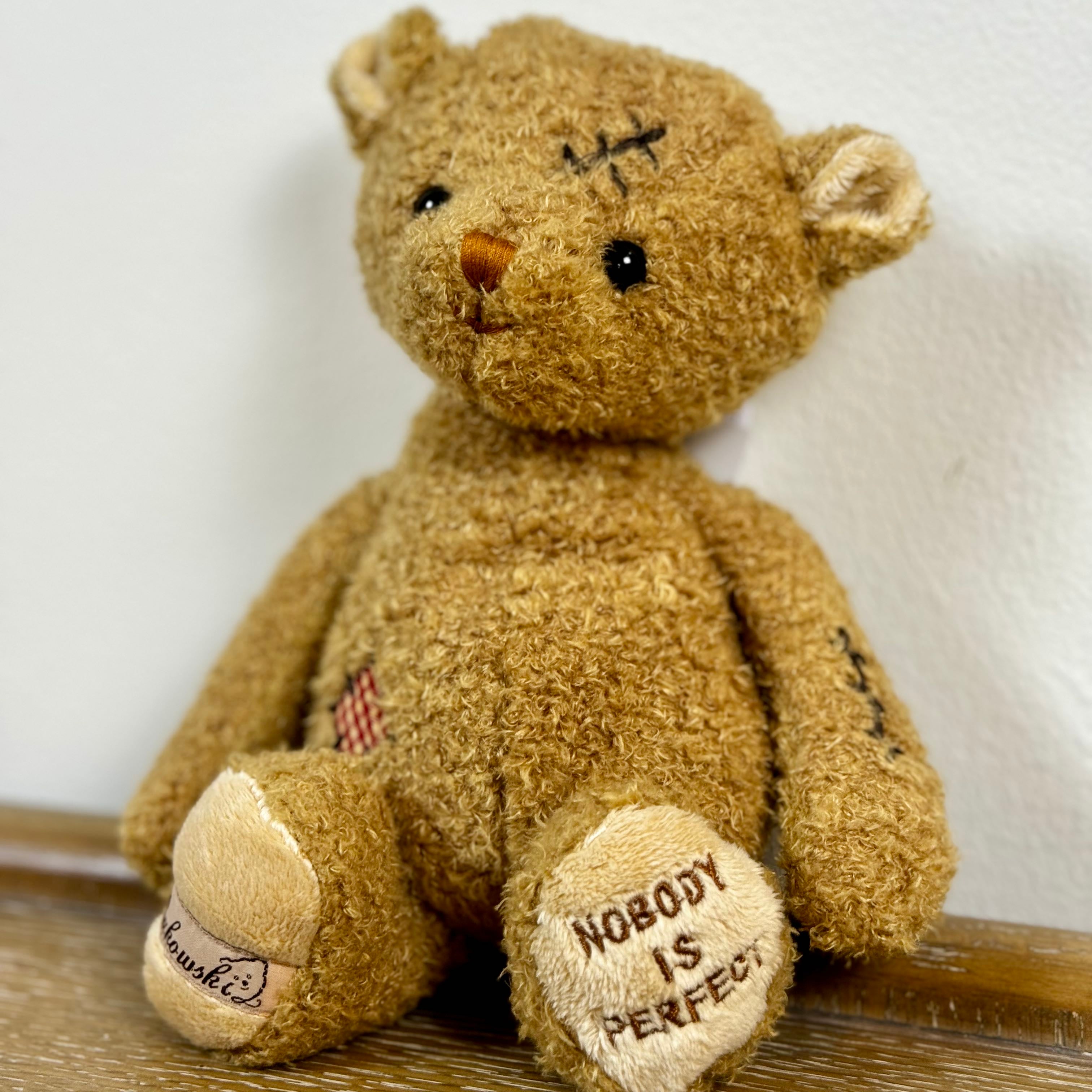 Nobody is Perfect Stuffed Bear – Thomas Lee Living