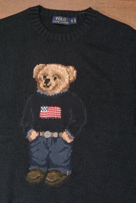 ポロラルフローレン ポロベアー コットン+リネン クルーネックセーター