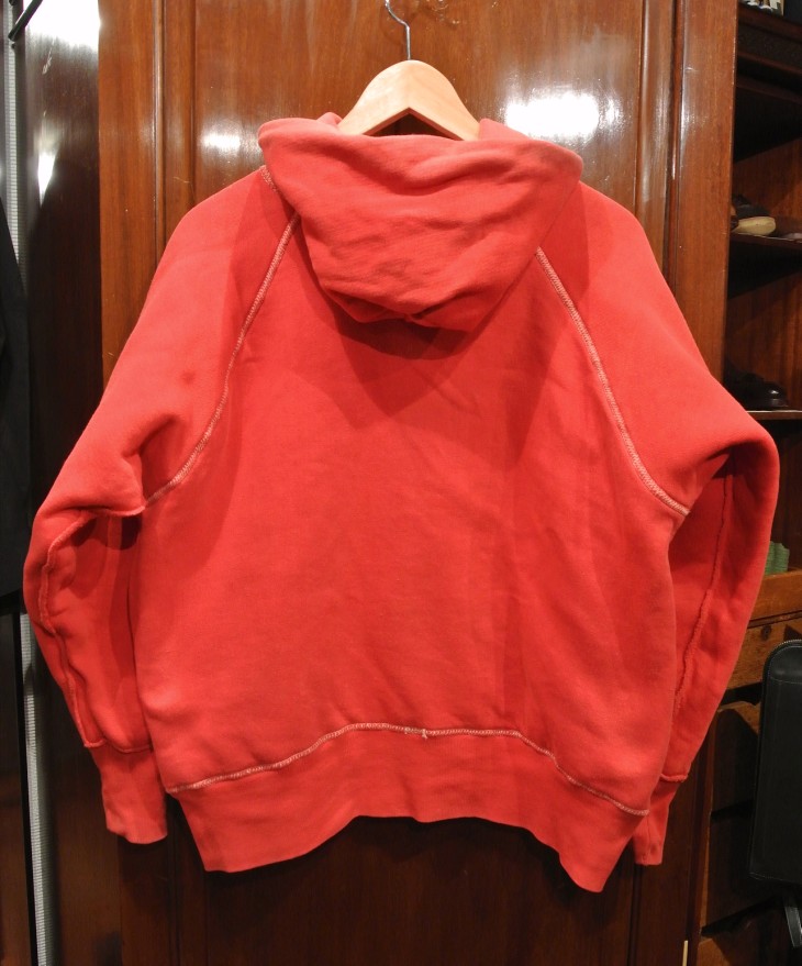 VTG/USED) 50-60s ダブルフェイス スウェットパーカー 赤/L ビンテージ