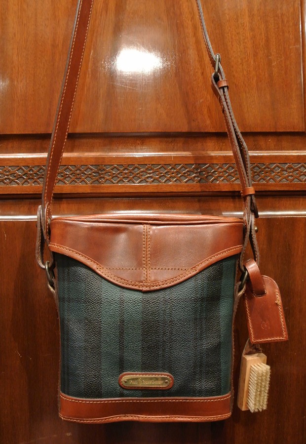 EXCELLENT USED) 90s ポロラルフローレン PVC×レザー ショルダーバッグ