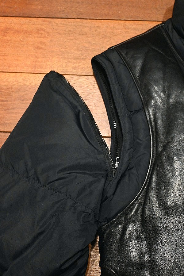 USED)SCHOTT ショット ダウン+レザー ジャケット+ベスト 2WAY