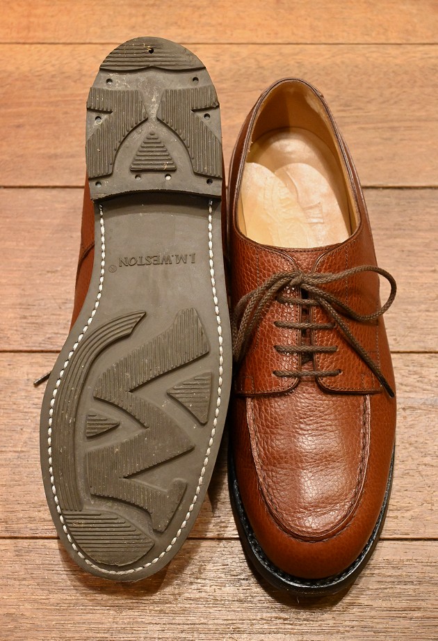 美中古 J.M WESTON GOLF グレインレザー 箱,シューバック付き (BROWN/6