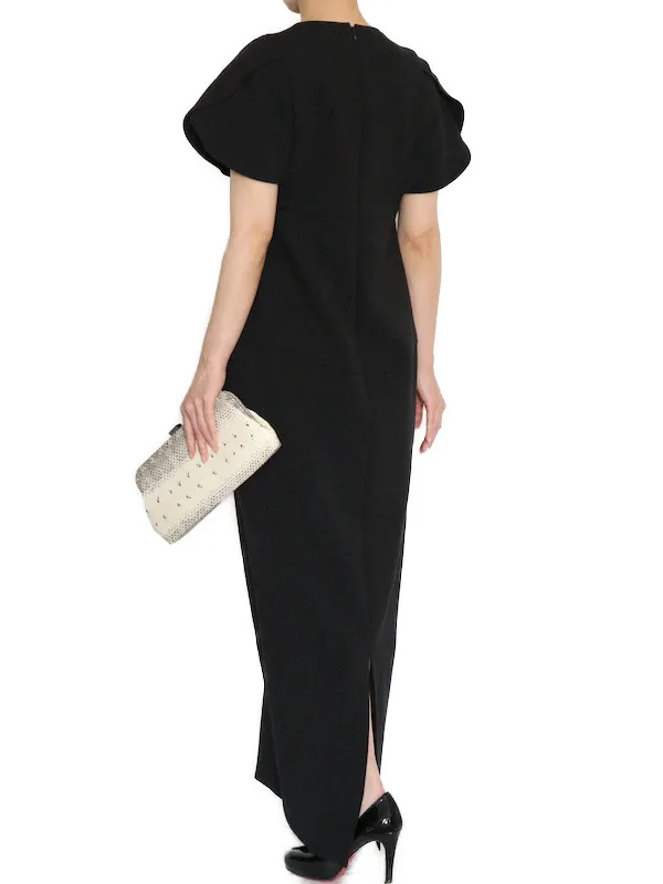 YOKO CHAN（ヨーコチャン） フレアスリーブパールスリットラインロング