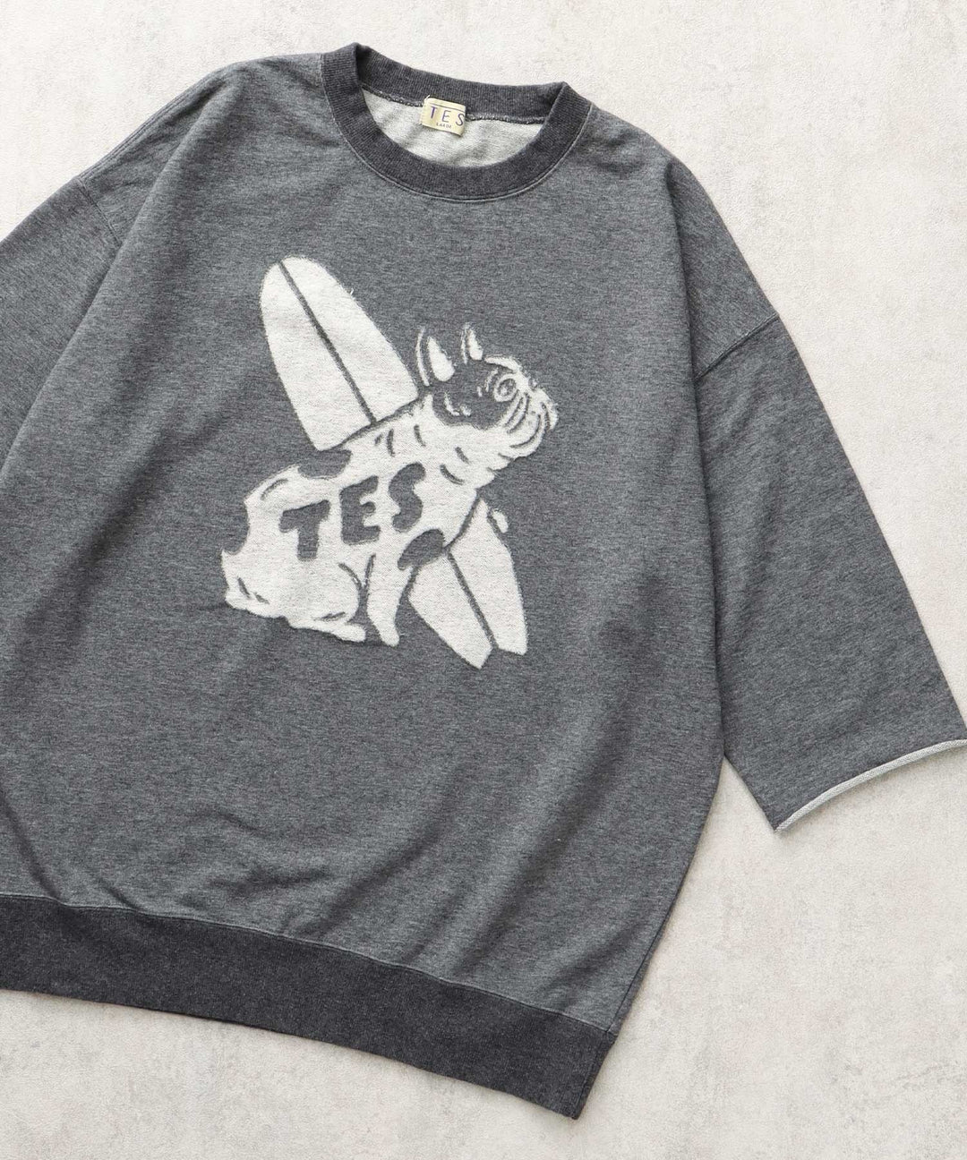 TES BUHI CAFE OPAL FINISH 7SLEEVE SWEAT / 7分袖スウェット – TES