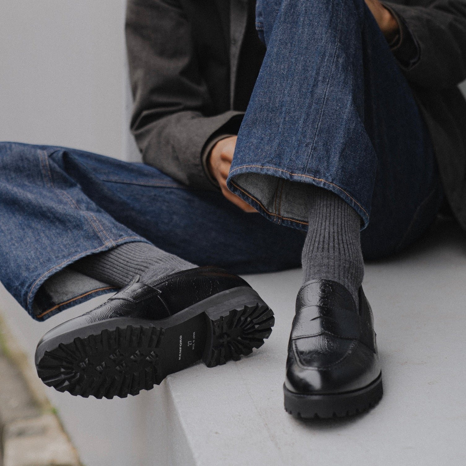 THE KENFORD FINESHOES Official Mail Order MENS COIN LOAFERS/BLACK