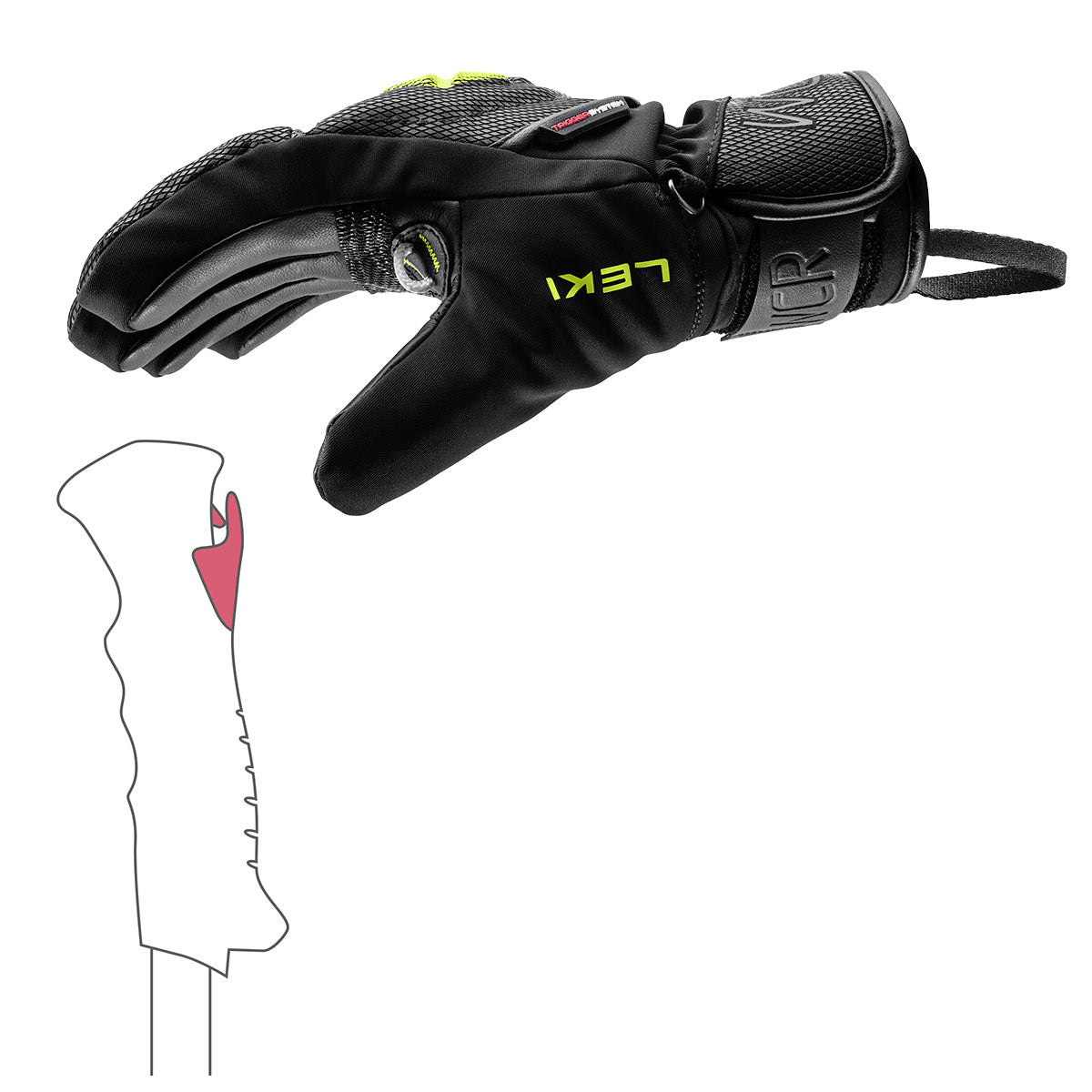 Leki WCR C-Tech 3D Junior Glove – Waterproof Youth Race Glove