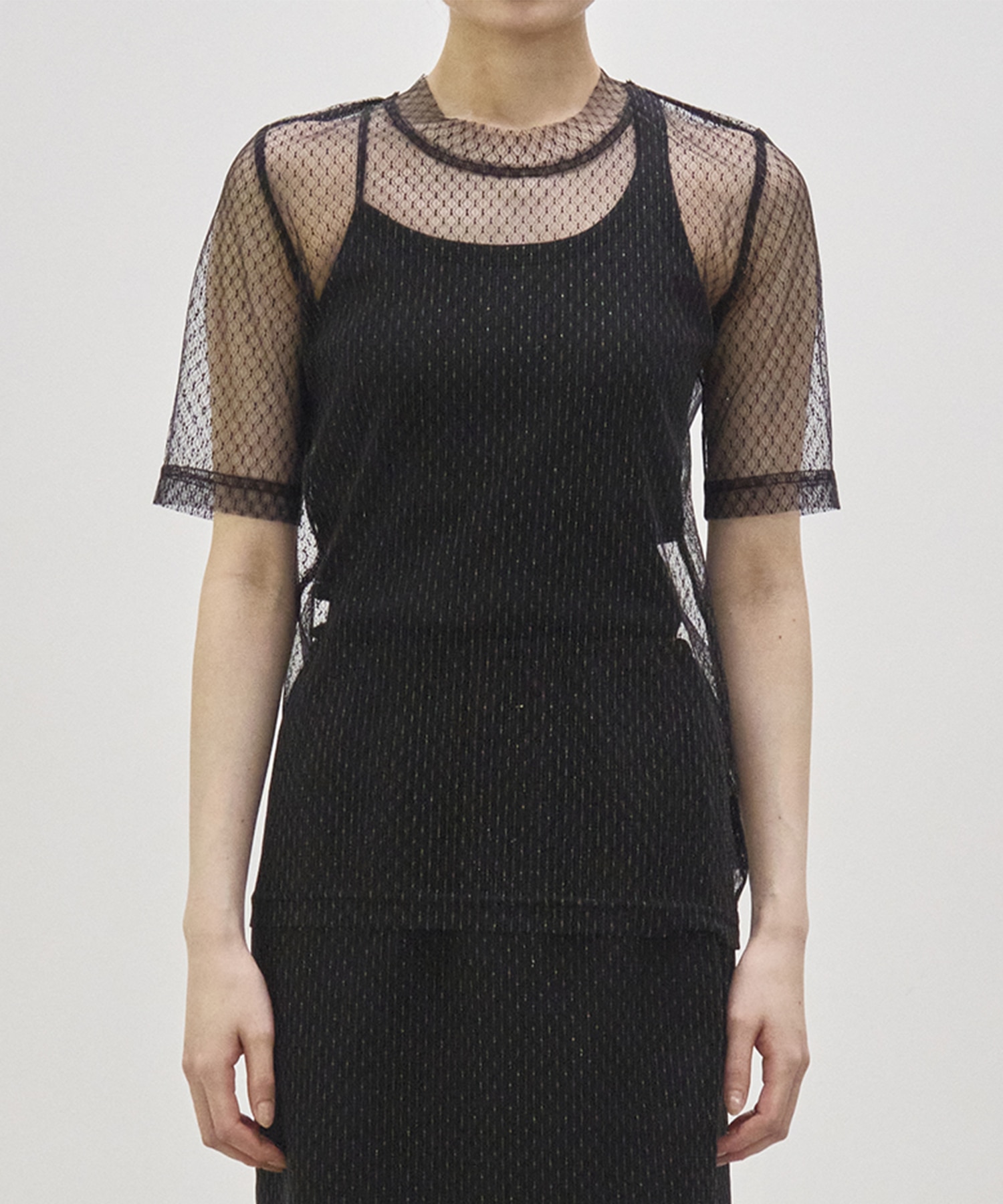 WEB限定】tulle lace tops(FREE BLACK): Louren: WOMENS｜THE TOKYO