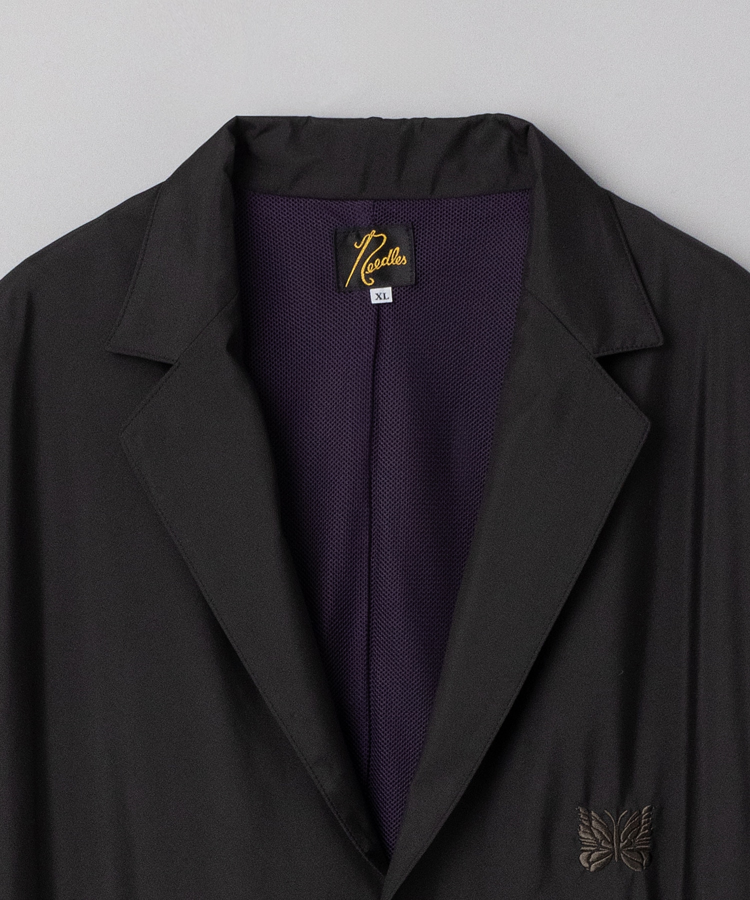 別注Miles Jacket - Poly Brushed Taffeta(S BLACK): NEEDLES: MENS