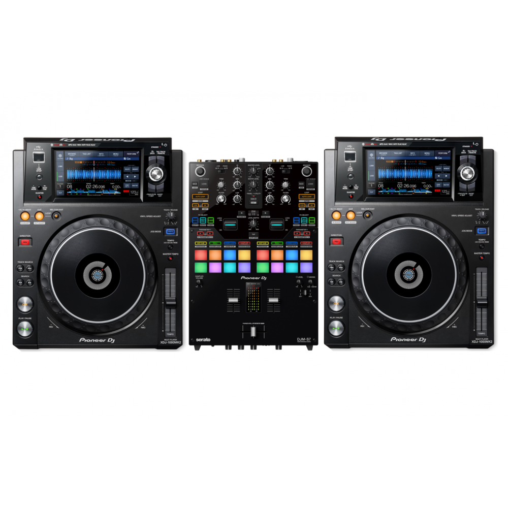 Pioneer DJ DJM-S7 + 2x Pioneer DJ XDJ-1000MK2 Players Bundle @ The