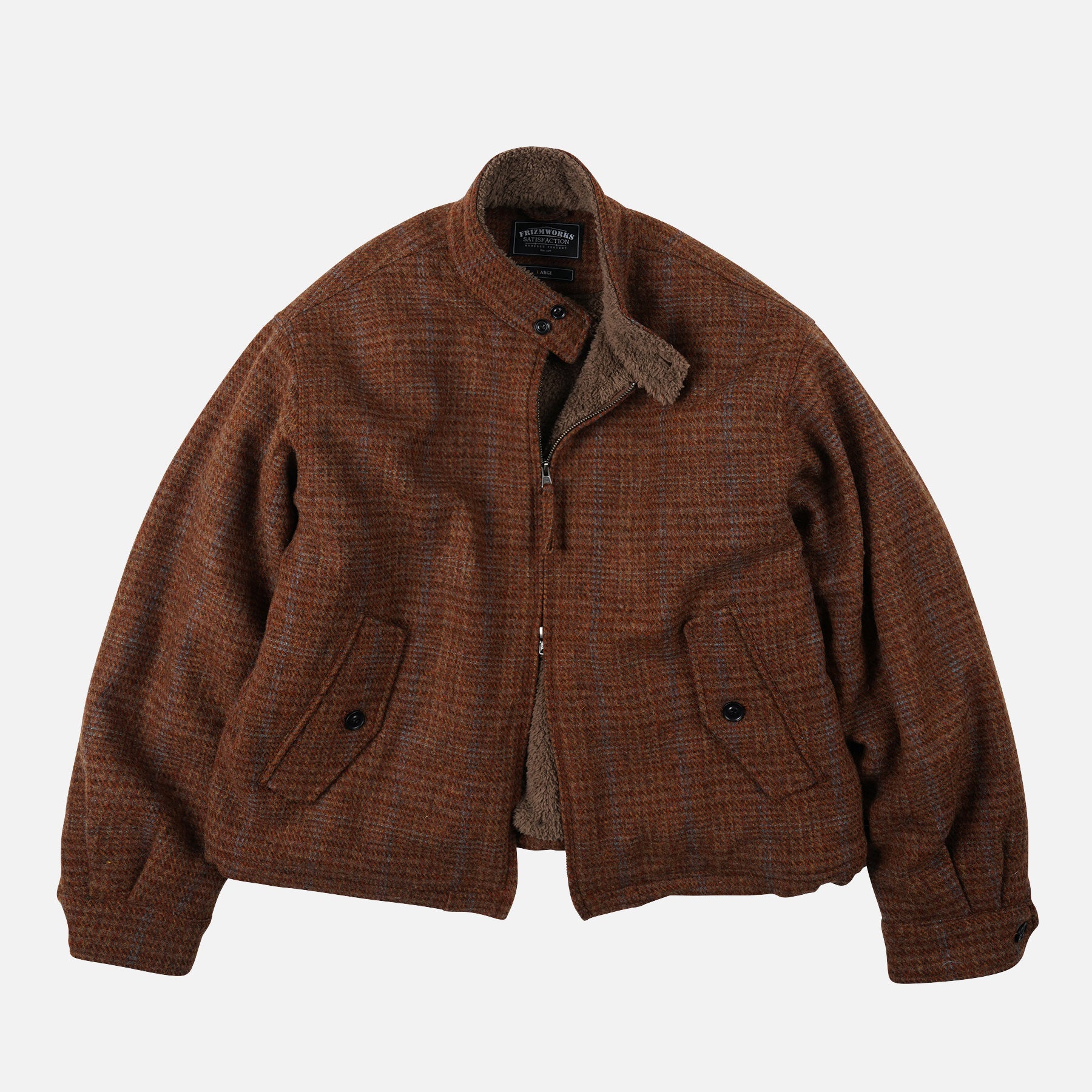 Frizmworks FLUFFY WOOL HARRINGTON JACKET - MAPLE - The Great Divide