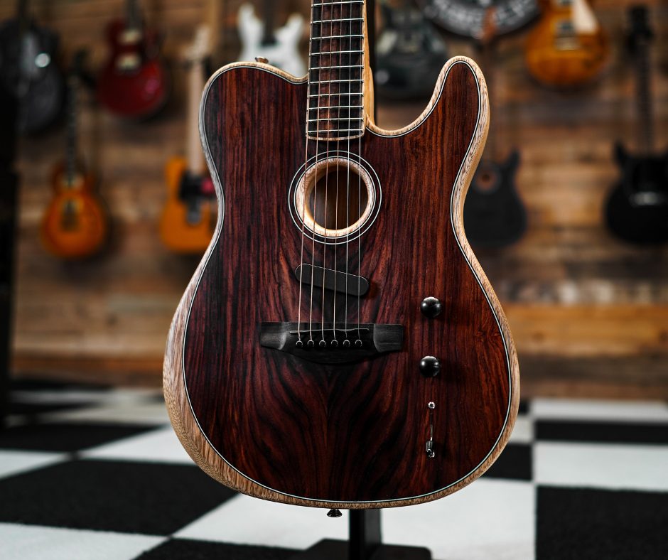 Fender American Acoustasonic Telecaster Exotic Cocobolo - The