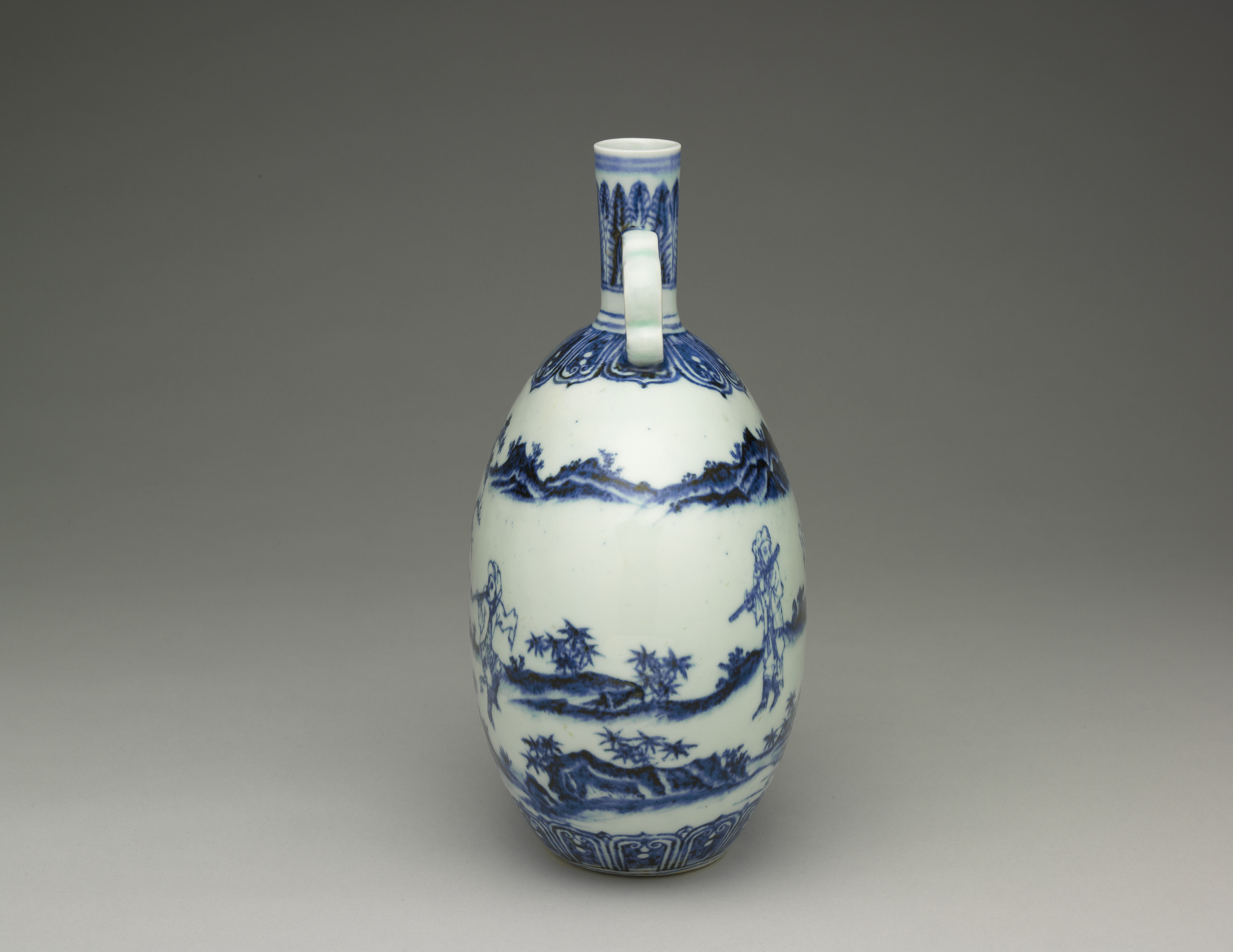 中国古玩 青花 染付 双耳 花瓶 壺 大明成化年製 唐物 時代物 【公式通販】