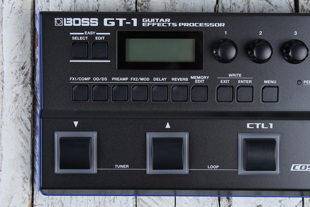 Boss GT‑1 Electric Guitar Multi Effects Processor Pedal with Tone