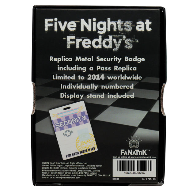 Replica Security Badge - Antique Gold - Five Nights at Freddy's