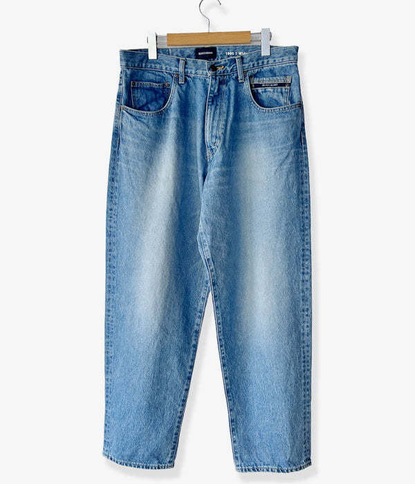 DESCENDANT/1995 DENIM TROUSERS BAGGY HARD WASH (INDIGO)