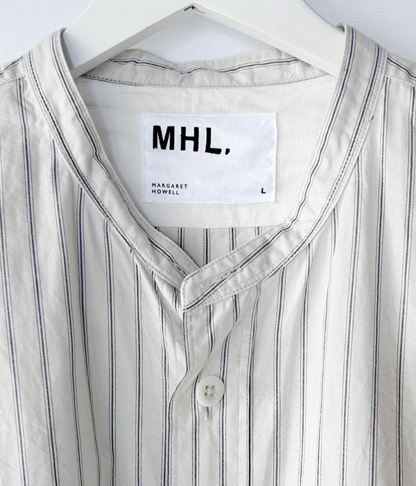 MHL./PJ STRIPE COTTON SHIRTING ST SHIRT (GRAY)
