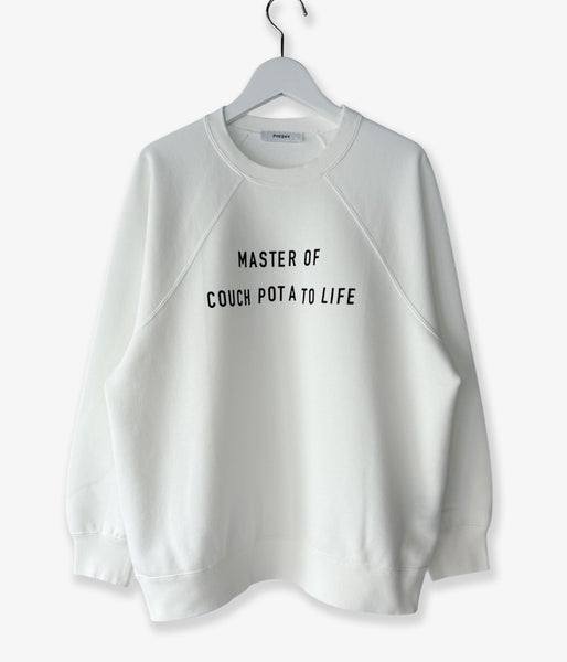 PHEENY/FLOCKED ATHLEISURE SWEATSHIRT(WHITE)