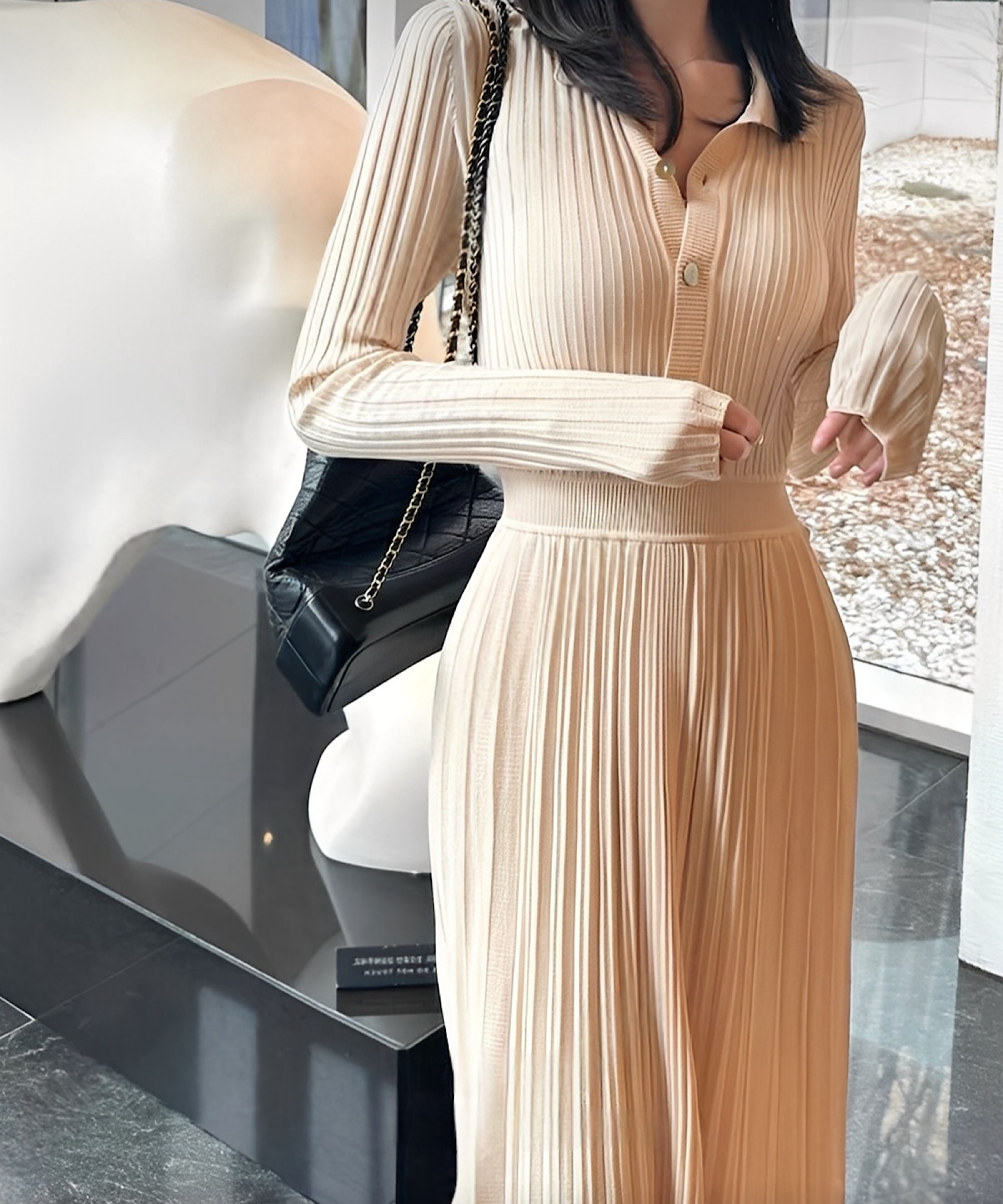 ウエストシェイプリブニットワンピース | THEODORIC.dy公式通販 | セオ