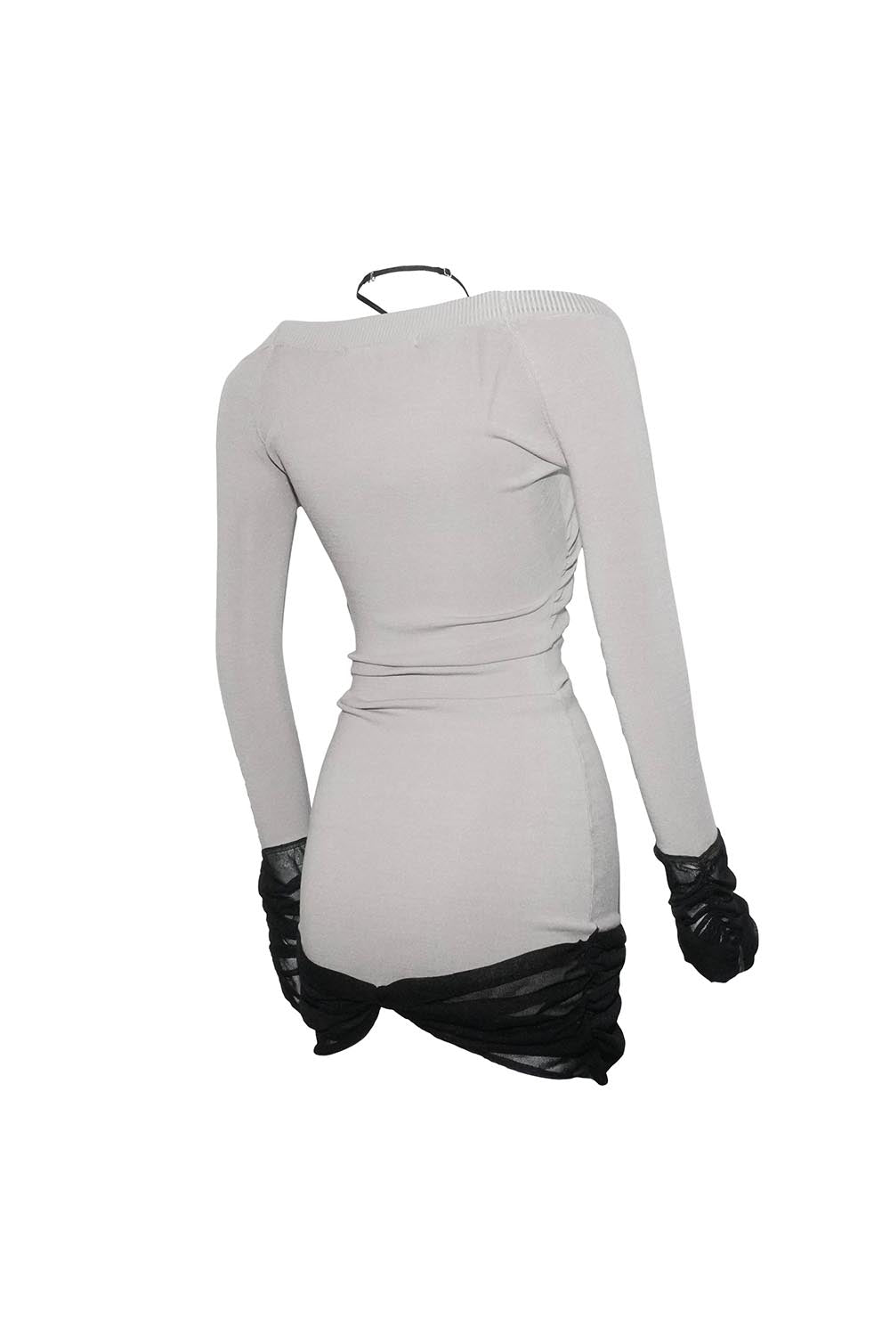 THEREDTHREAD / ザレッドスレッド】S sheer docked dress mini