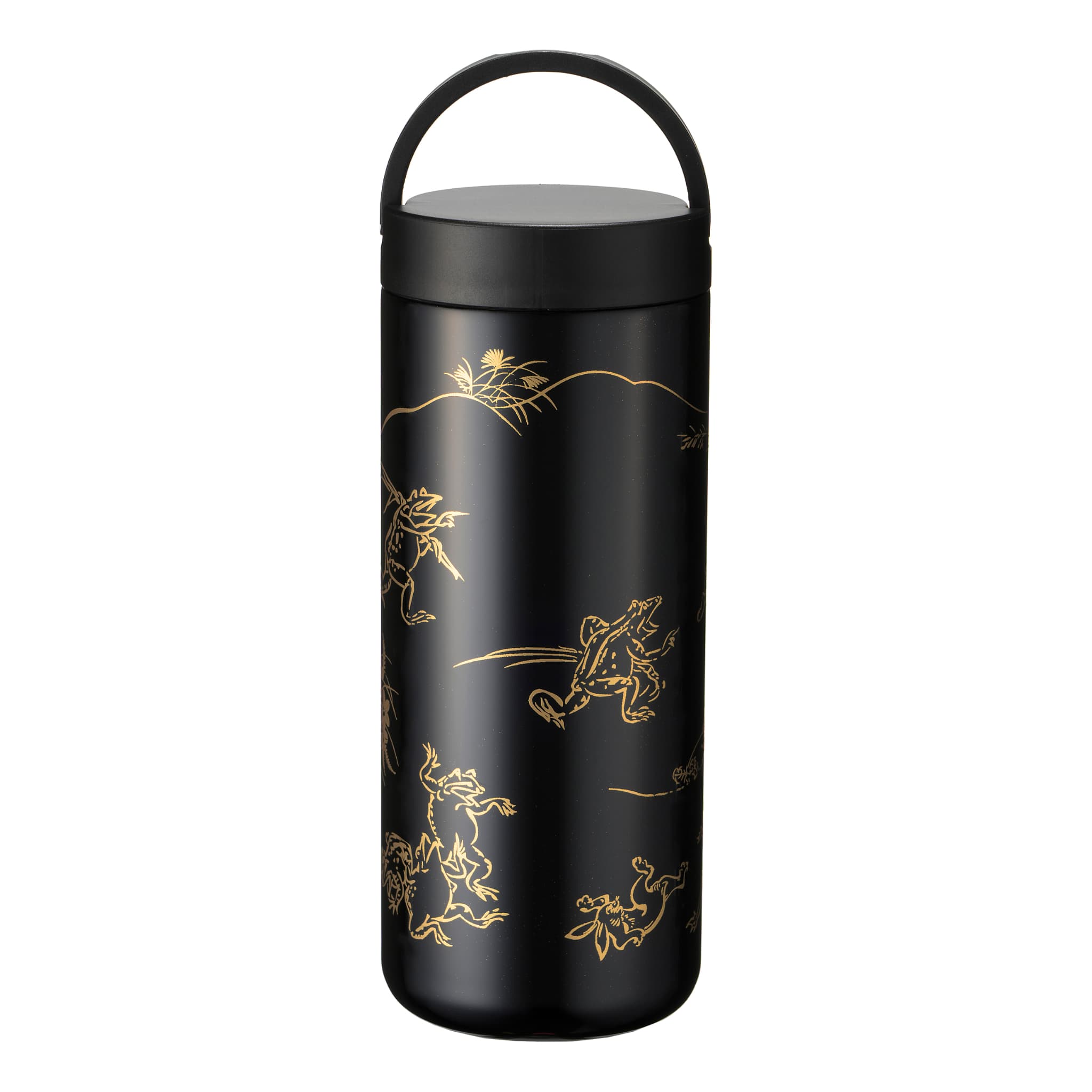 漆】 蒔絵 ランタンボトル｜URUSHI MAKIE LANTERN BOTTLE（鳥獣戯画 黒