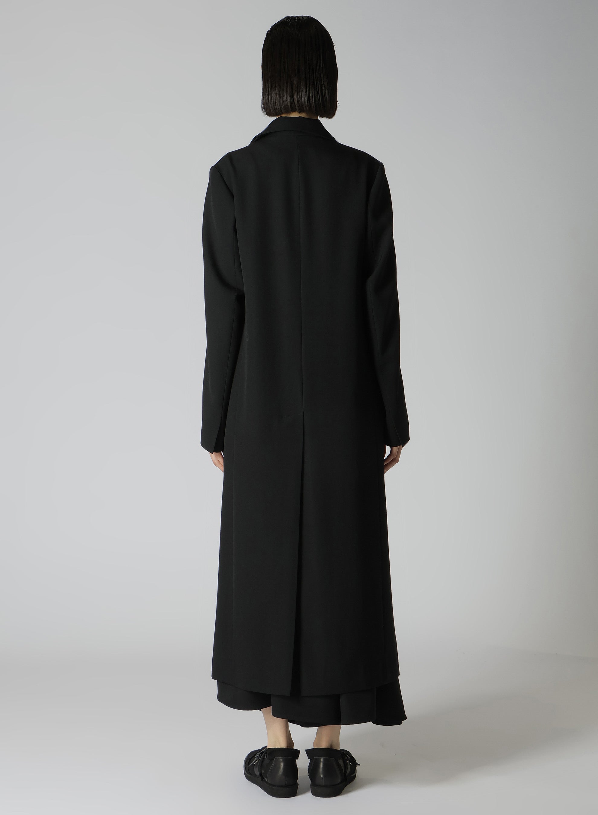 2/60 WOOL GABARDINE R DOUBLE LAYERED LONG COAT – THE SHOP YOHJI