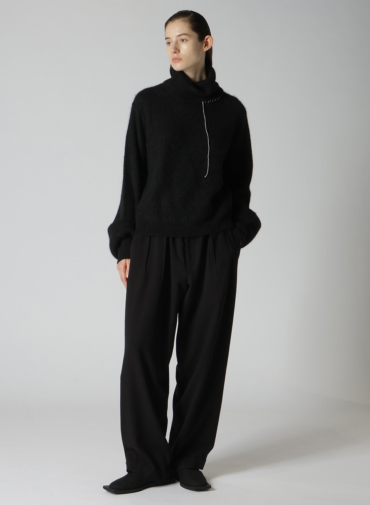 HALF CARDIGAN KNIT PUFF SLV HIGH NECK PO – THE SHOP YOHJI YAMAMOTO