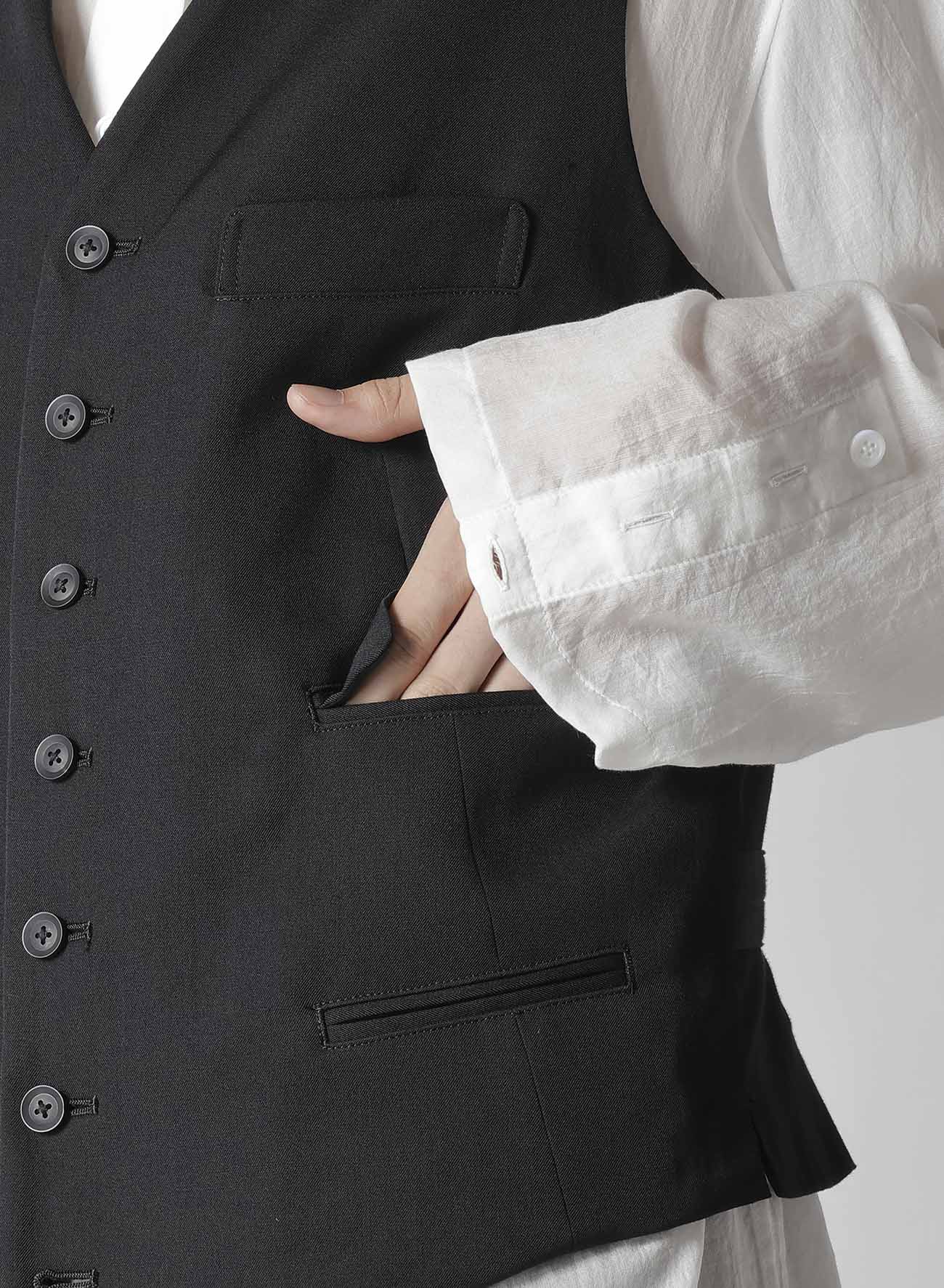 WOOL GABARDINE 7 BUTTONS VEST – THE SHOP YOHJI YAMAMOTO