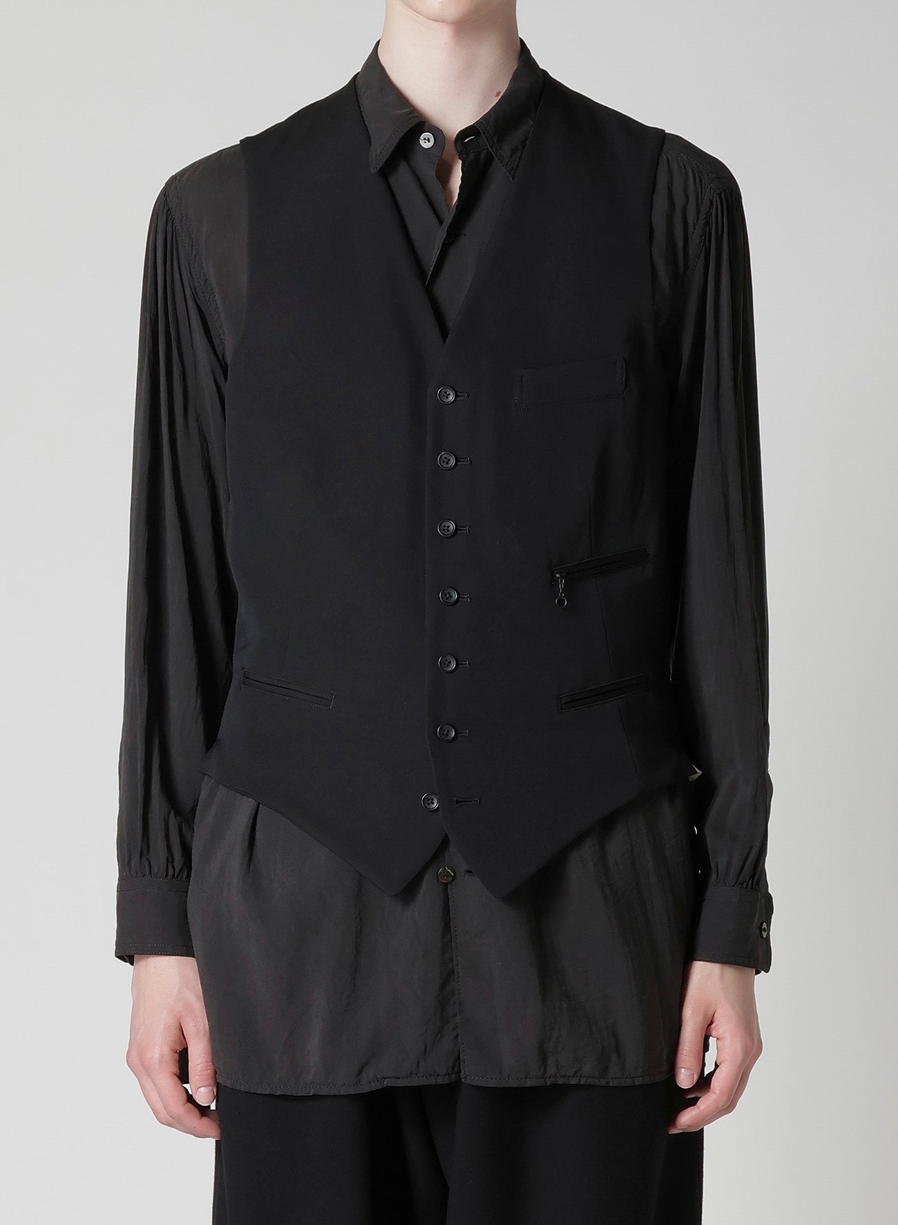 WOOL GABARDINE 7-BUTTON VEST – THE SHOP YOHJI YAMAMOTO