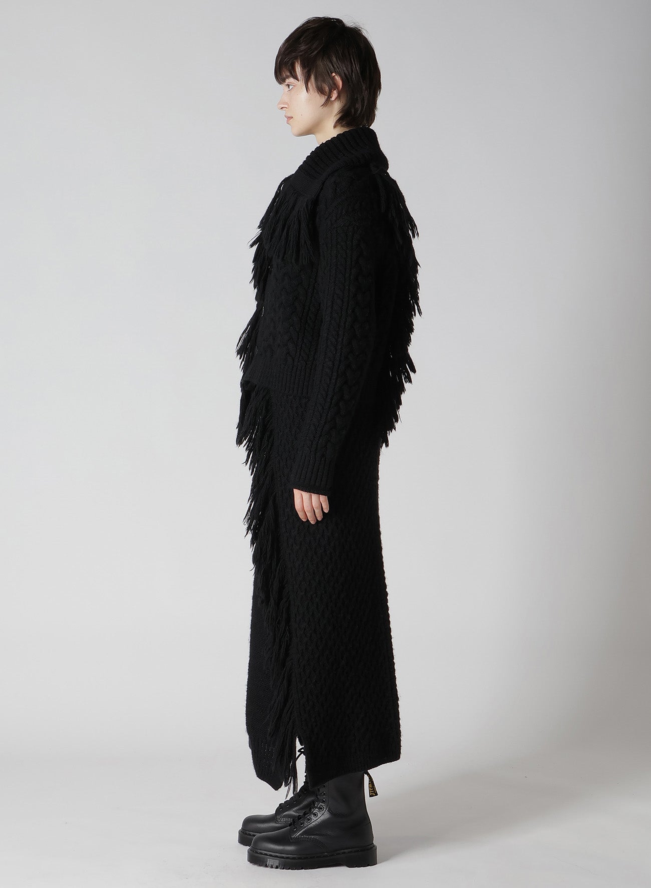 CABLE/FRINGE CARDIGAN – THE SHOP YOHJI YAMAMOTO