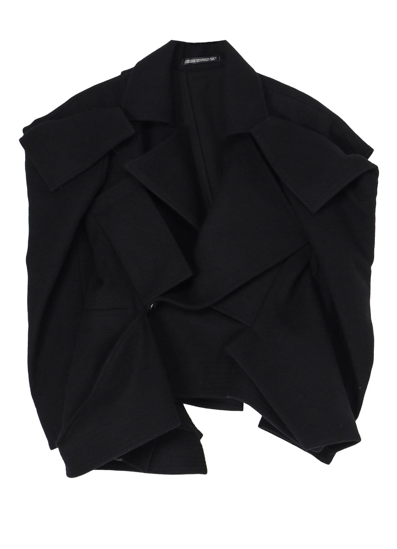 1/16 FLANNEL 3D SLV ASYMMETRY COAT(XS Black): Vintage｜Special