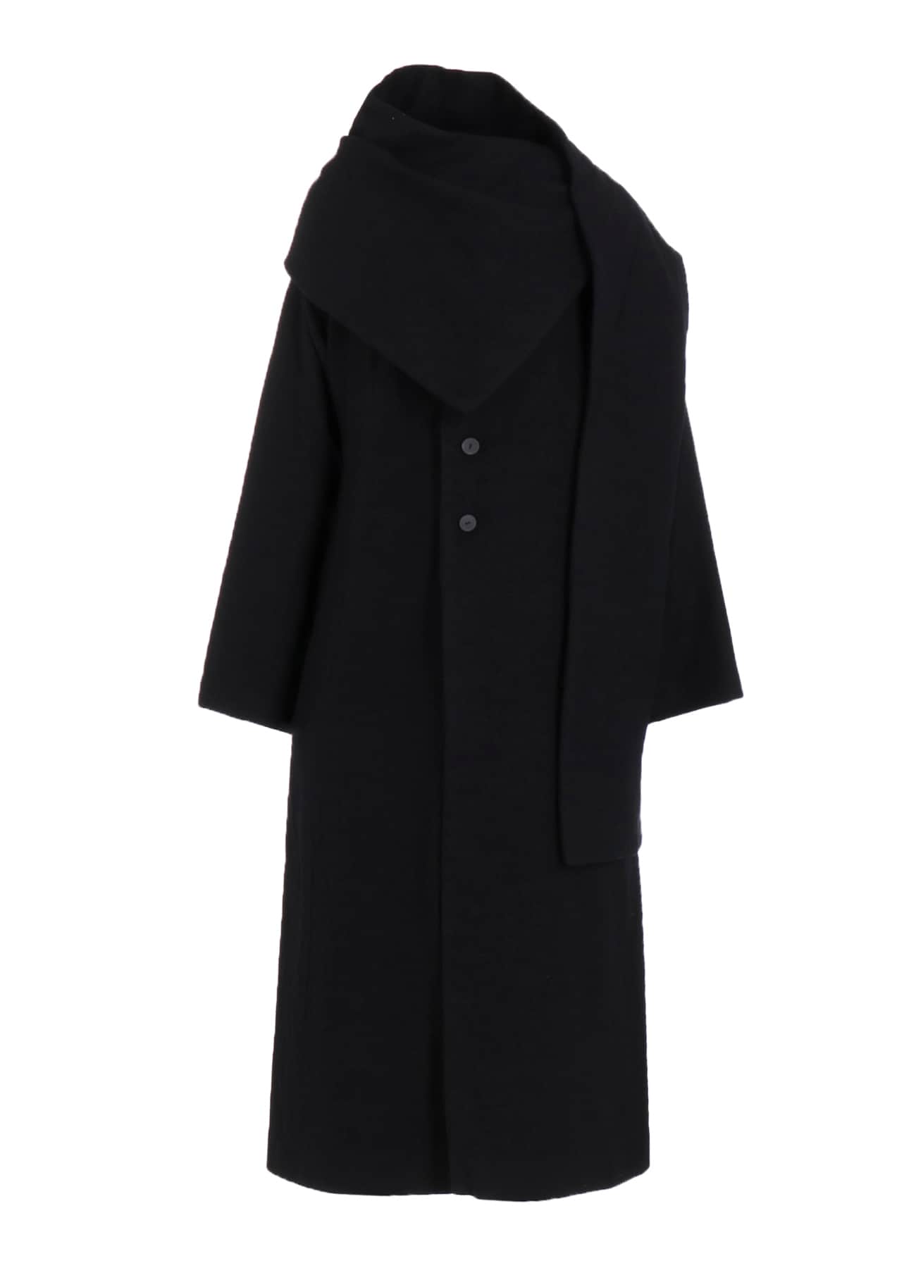 WOOL VIYELLA REVERSIBLE STOLE D COAT(XS Black): Soldes｜THE SHOP