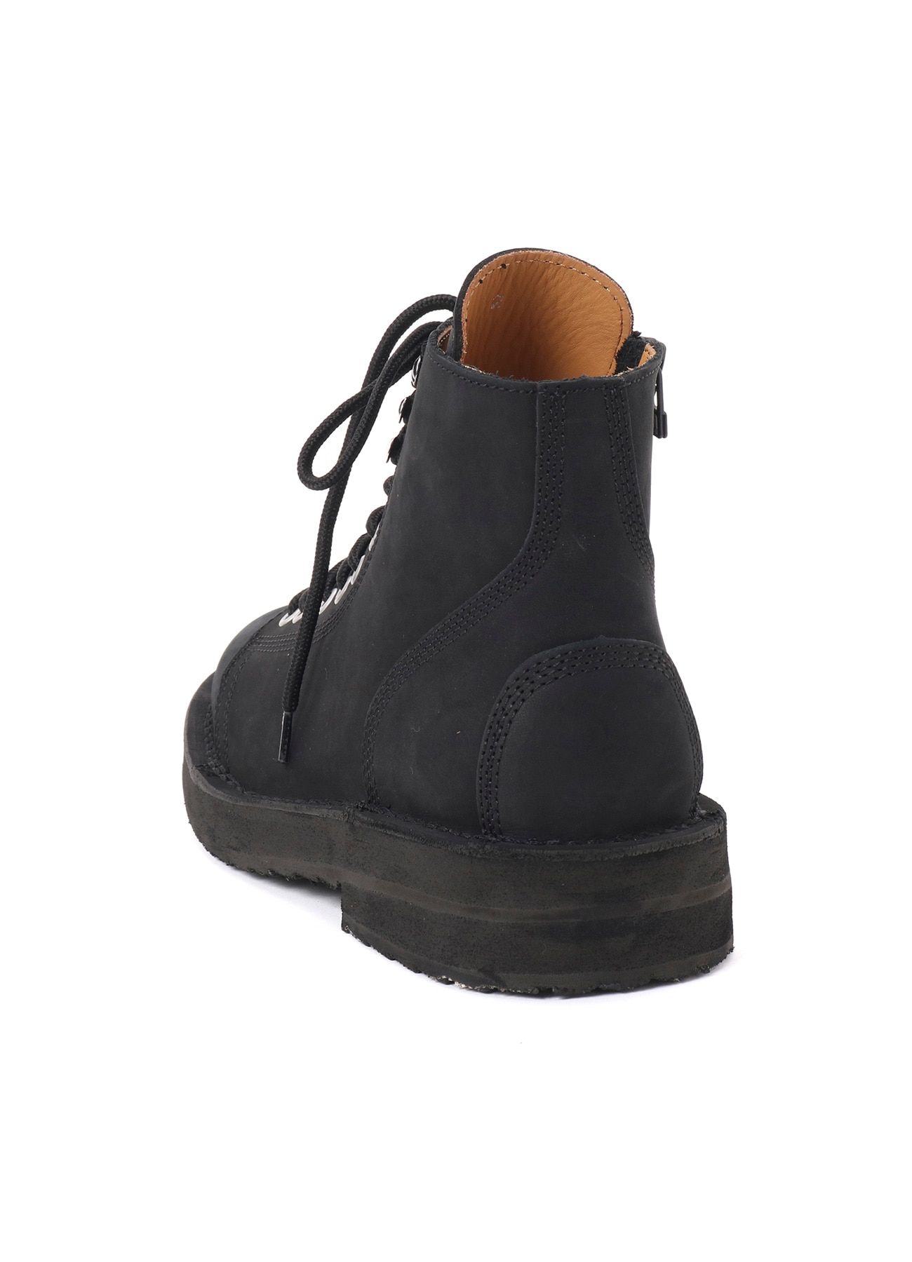 MAT SMOOTH LEATHER ZIP BIKER BOOTS(25 Black): Yohji Yamamoto POUR
