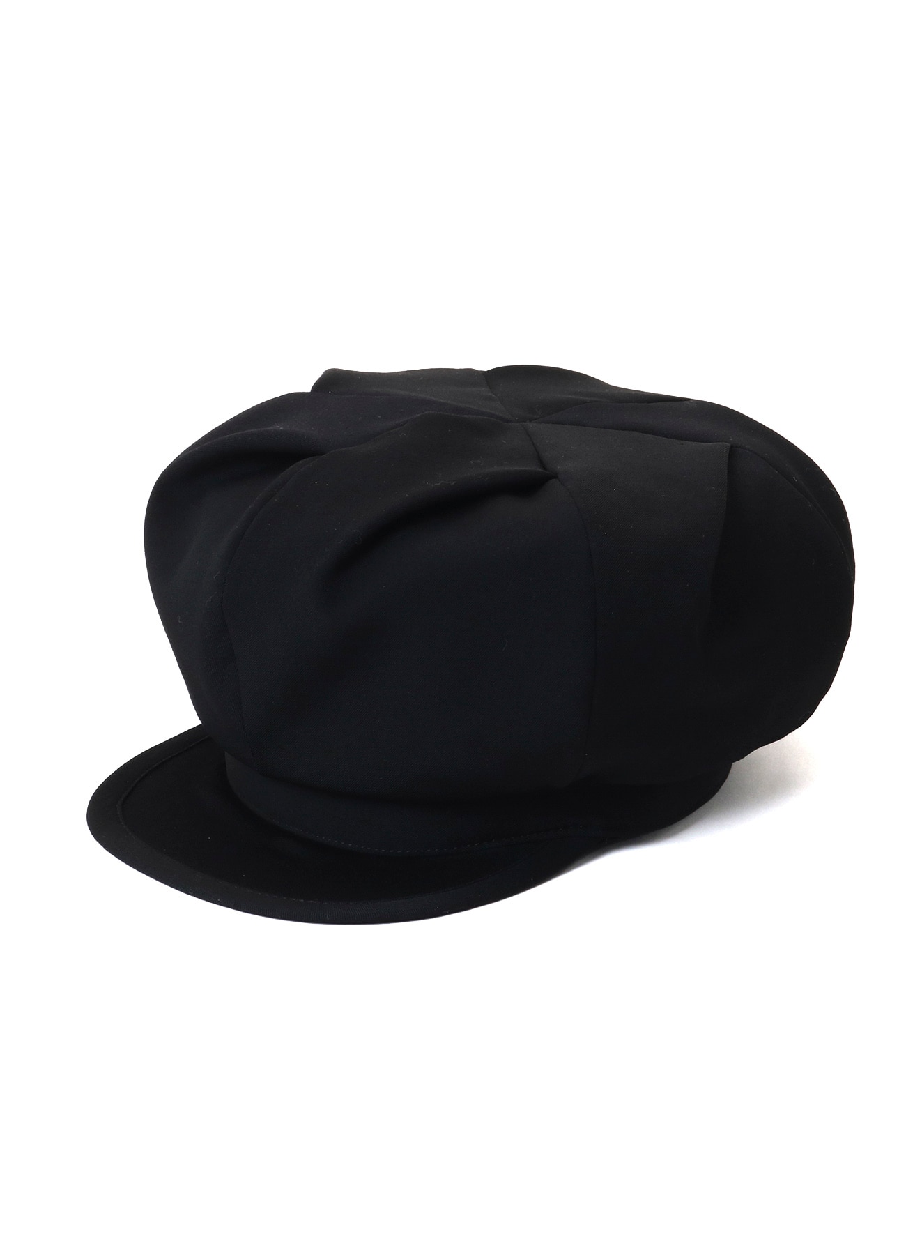 WOOL GABARDINE TUCK CASQUETTE(M Black): Yohji Yamamoto POUR HOMME