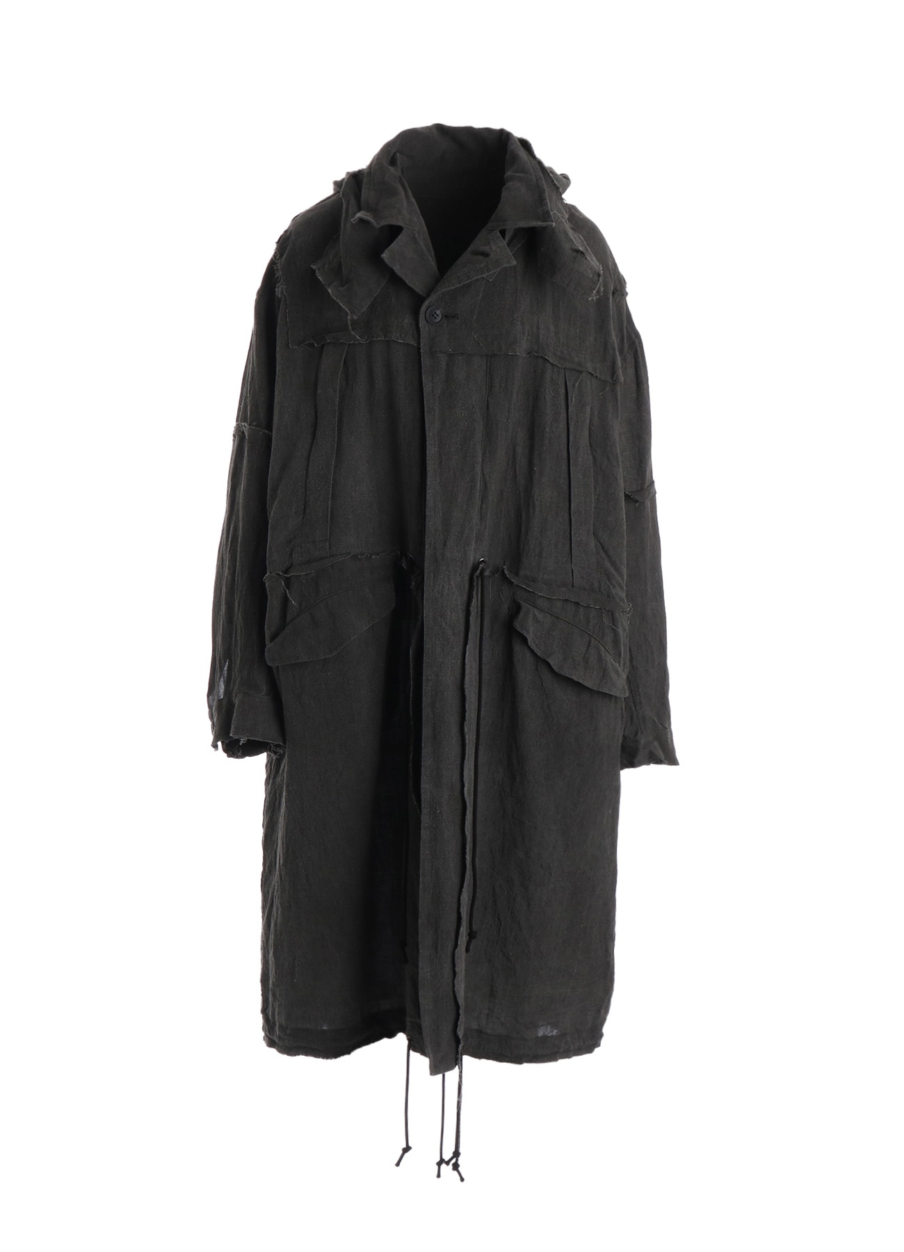 INK DYED LAWN HOODED COAT(S Gray): LIMI feu｜THE SHOP YOHJI YAMAMOTO