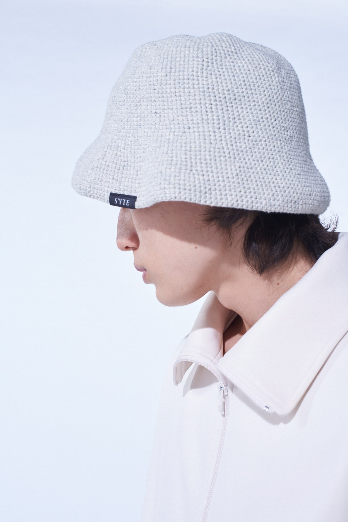 KNITTED TULIP HAT(FREE SIZE Heather gray): S'YTE｜THE SHOP YOHJI