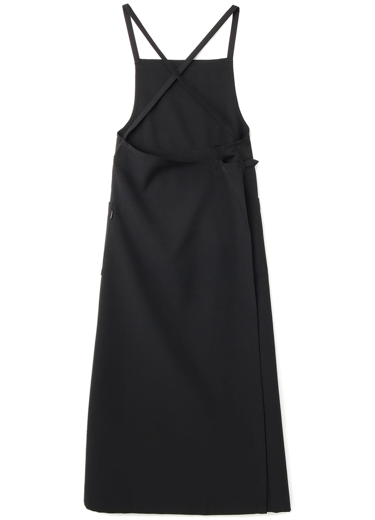 POLYESTER CHAMBRAY APRON DRESS(FREE SIZE Black): Y's for living