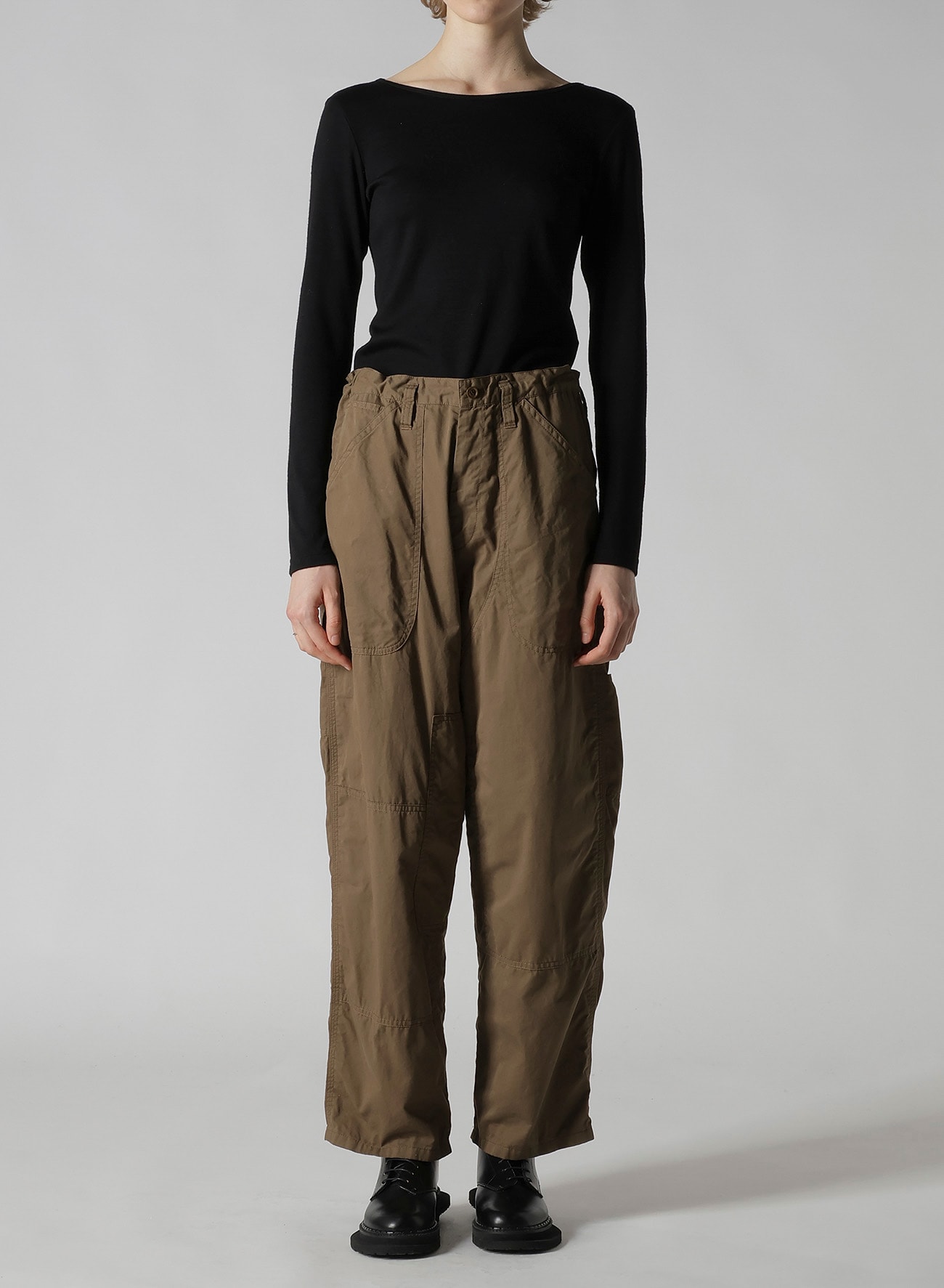 COTTON TWILL GARMENT DYE WORK PANTS(XS Beige): Soldes｜THE SHOP