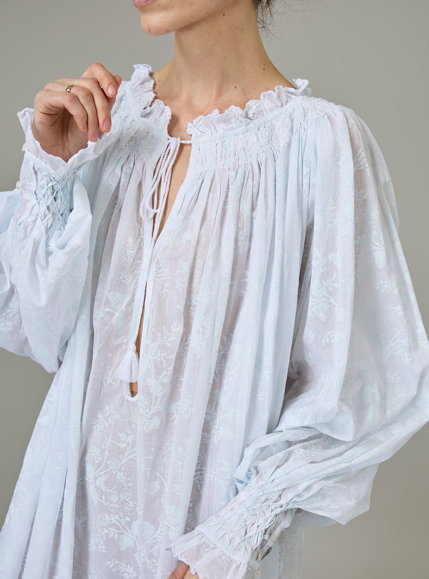 Vladia Chintz White or Lavender Dress - Thierry Colson