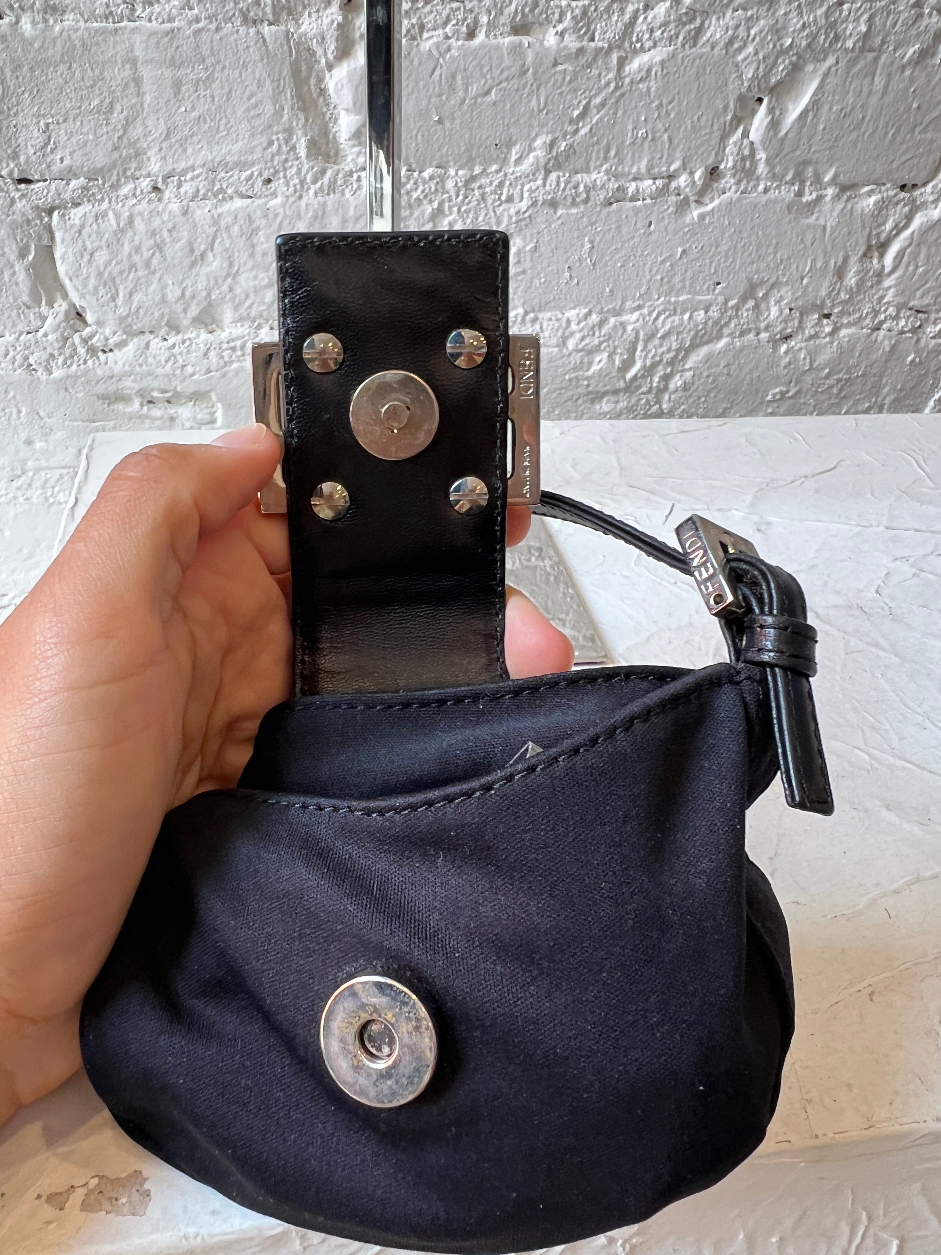 Fendi Micro Croissant Bag – Black Neoprene – Thirteen Crosby