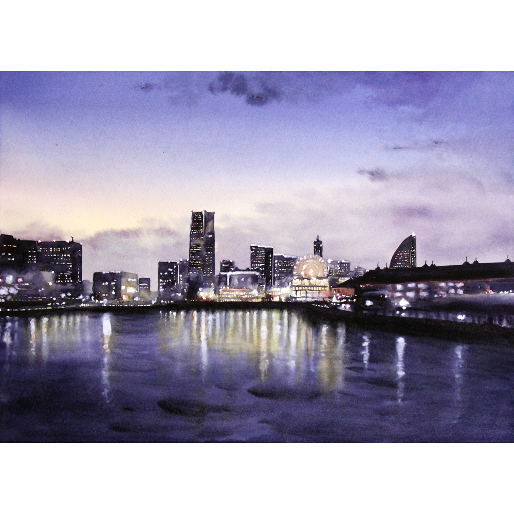 横浜・みなとみらいが見える風景 | Yukari.Tanemura ｜インテリア絵画