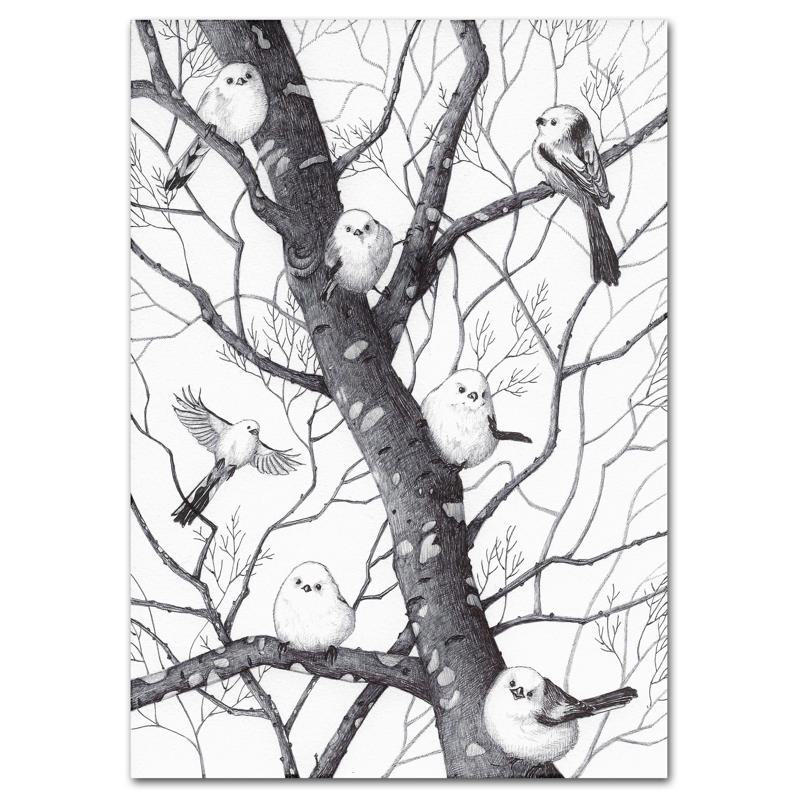 樹のペン画シリーズ】もふもふの集い | so art animation ｜インテリア